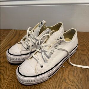 White platform converse